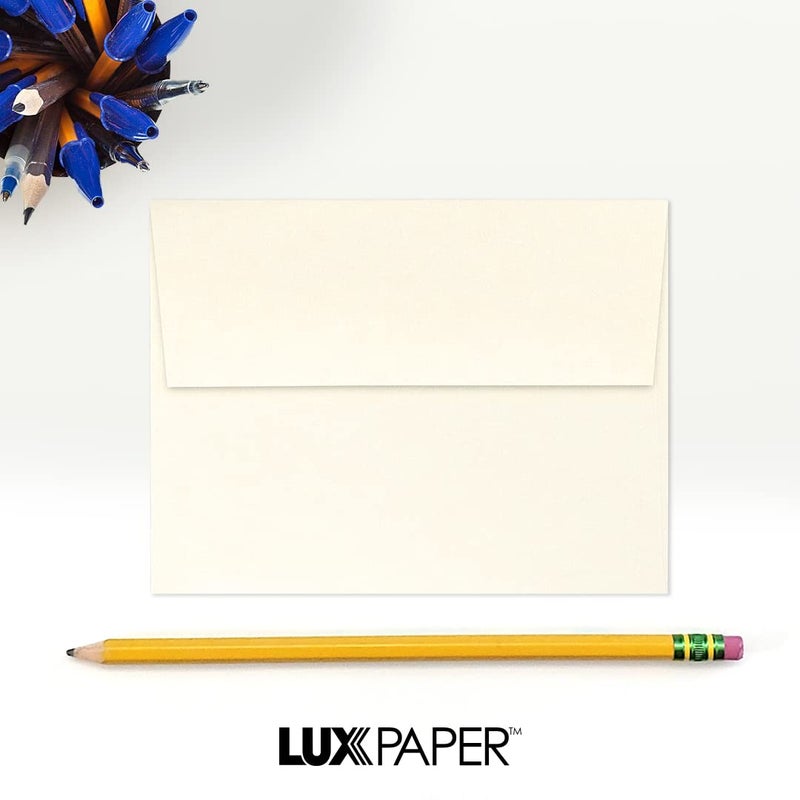 LUXPaper A2 Invitation Envelopes | Peel & Press | 4 3/8" x 5 3/4" | Champagne Metallic | 80lb. Text | 50 Qty - Image 4